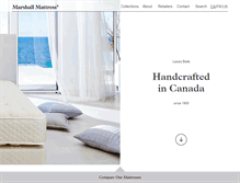 Tablet Screenshot of marshallmattress.com